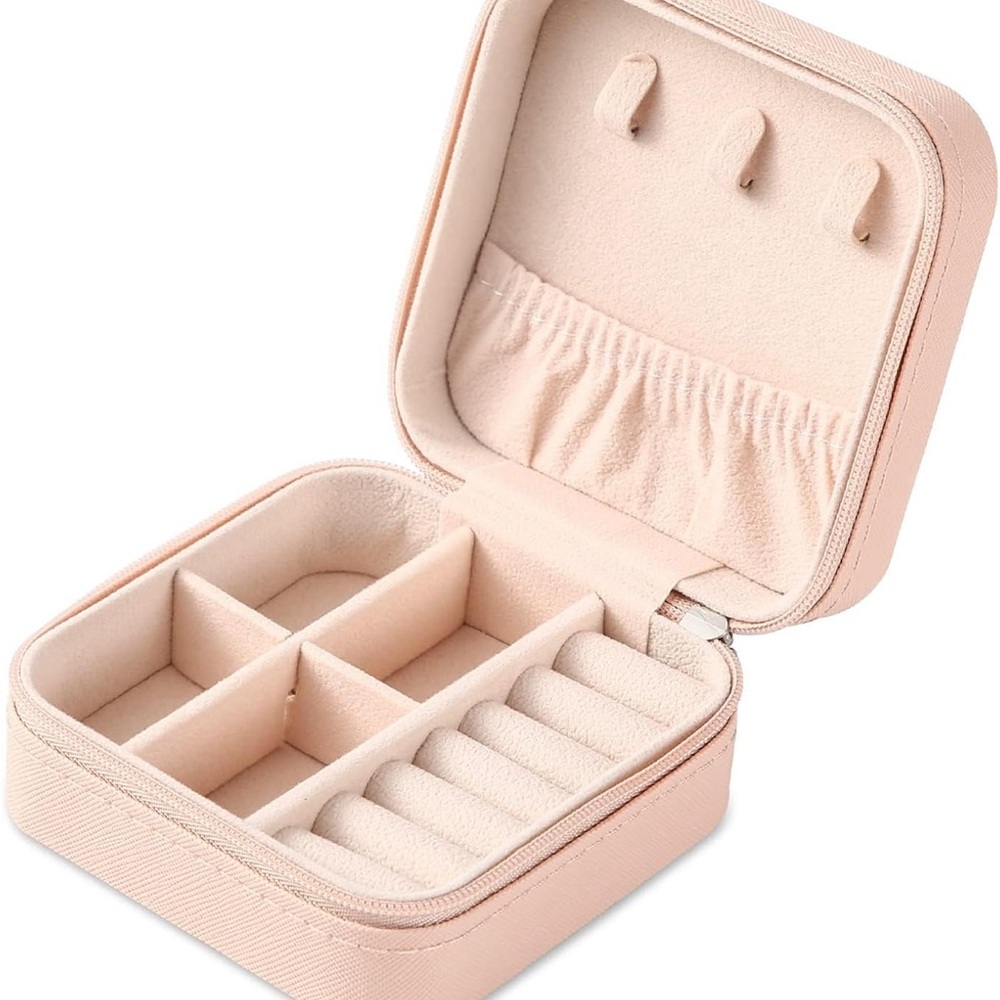 Pink, Portable Travel Mini Jewelry Box